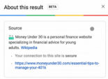 Google Search launches about this result feature