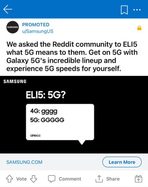 Reddit advertising