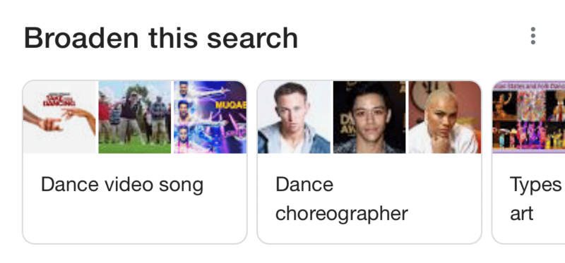 google broaden this search