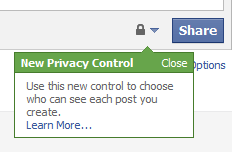 Facebook Update Privacy Warning