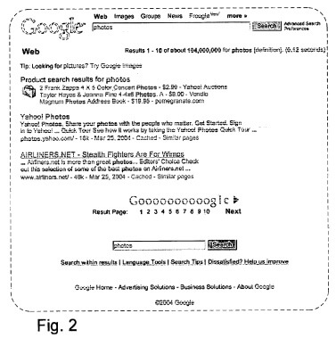 Google User Interface Patent