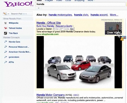 Yahoo Video Banner