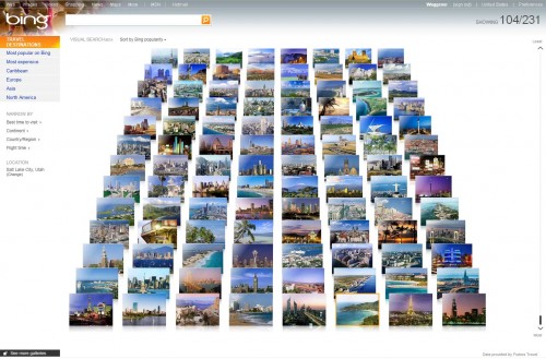 bing homepage images visual search