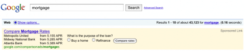 Google Mortgage Ad