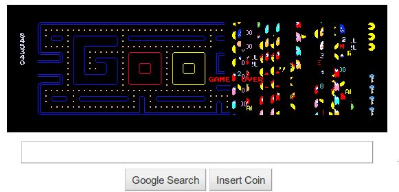 Pacman Google doodle high score 