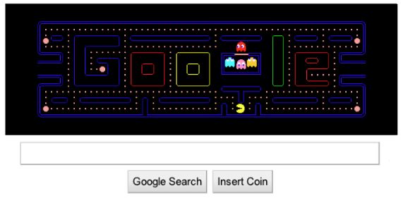 Insert Coin Play Pac Man In The Google Logo A 30th