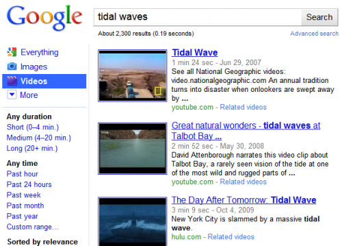 Tidal Wave Videos