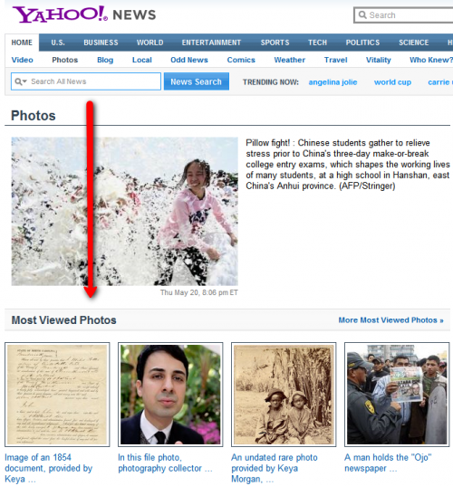 Yahoo Most Viewed Photos