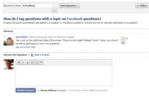 Facebook Questions 3