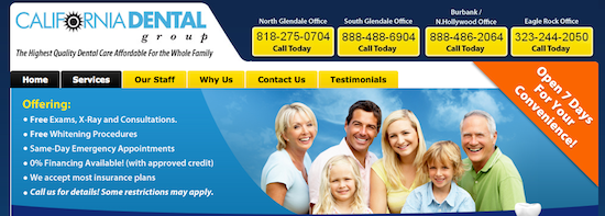 Dentist Landing Page Example 1