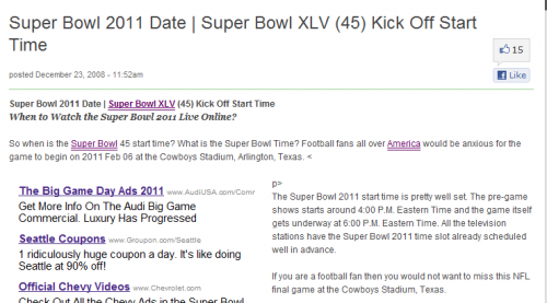 The 'What time does the Super Bowl start?' SEO trick loses its luster -  Digiday