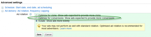 AdWords Ad Rotation Settings