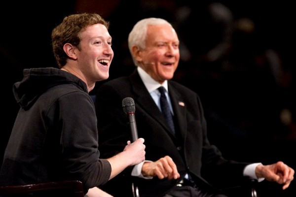 Mark Zuckerberg Senator Orrin Hatch BYU Tech Facebook Forum