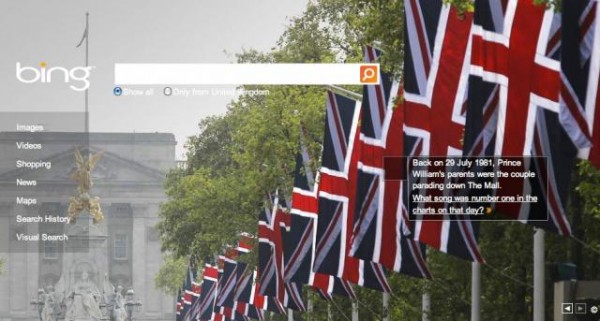 Bing UKs Royal Wedding Logo