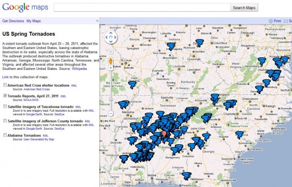 Google Tornado Maps