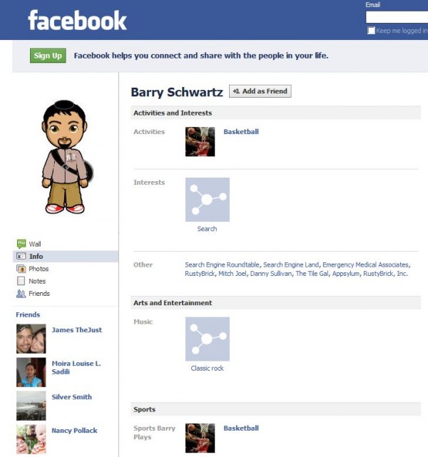 Barry On Facebook