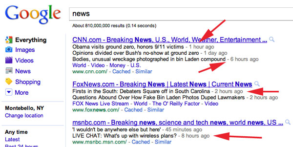 News Snippets Google