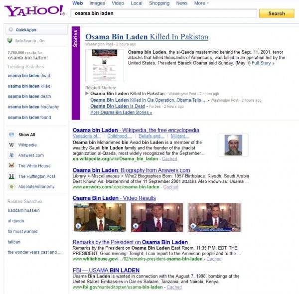 Yahoo Osama