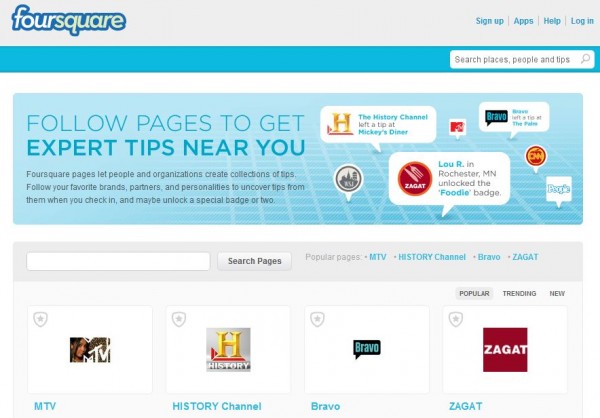 Foursquare Pages