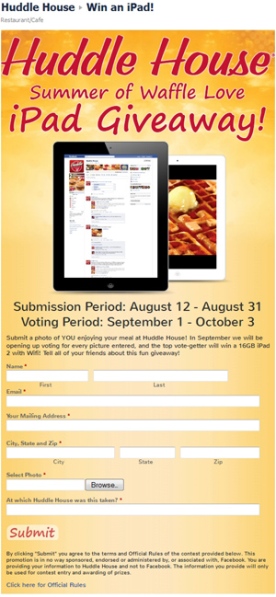 Huddle House Submit A Photo Contest
