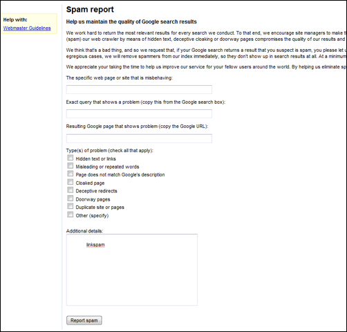google-spam-report-old