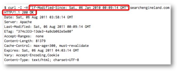 HTTP response headers for searchengineland.com showing a 200 response