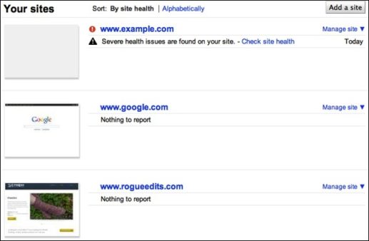 google-site-health