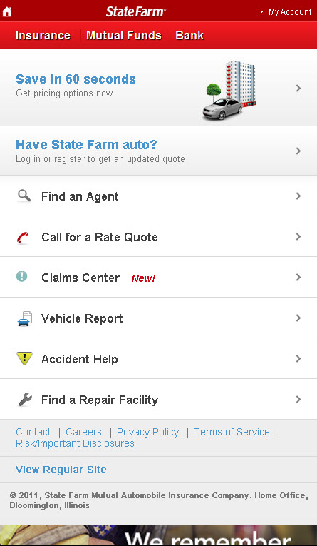 State Farm Mobile Site