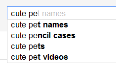 Google search results