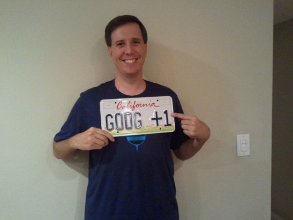 Google Plus License Plate 1319803418