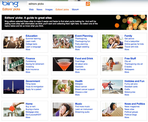Bing Editors Picks