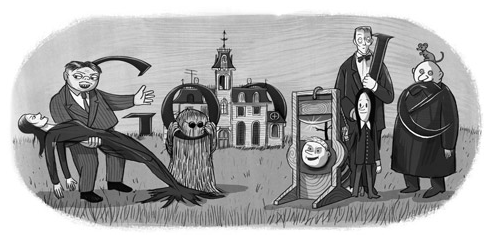 Google Addams Family Logo