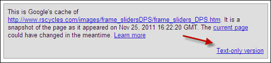 View Google’s Text Only Version of Page Cache