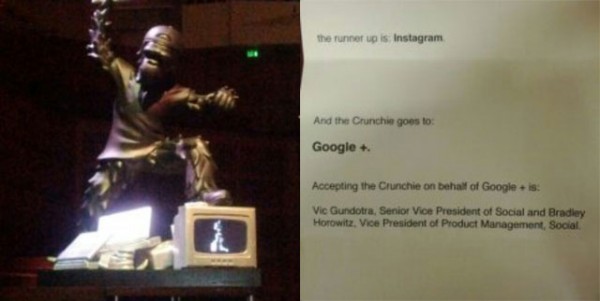 Google Crunchie Award 1328101929