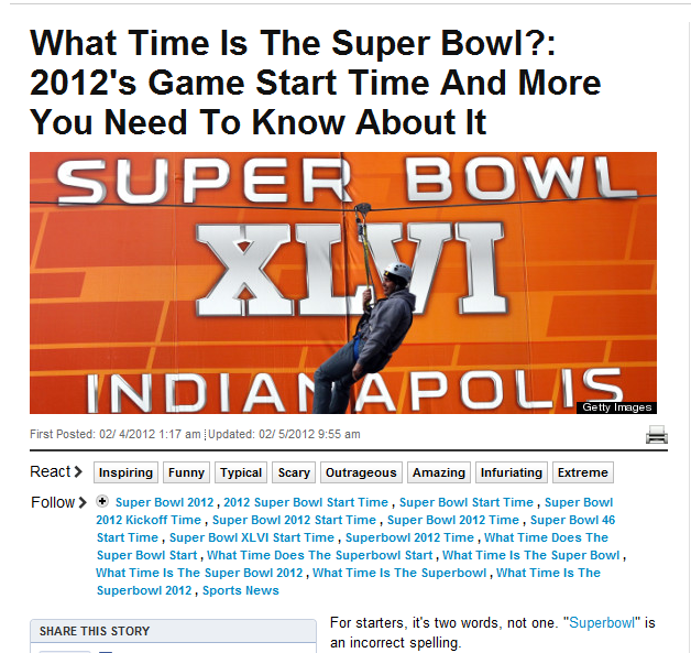 Super Bowl 2012 KickOff Time: When, Where and How to Watch the Big Game  Online