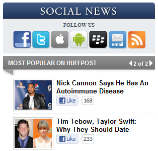 Huffington Post Sidebar Social