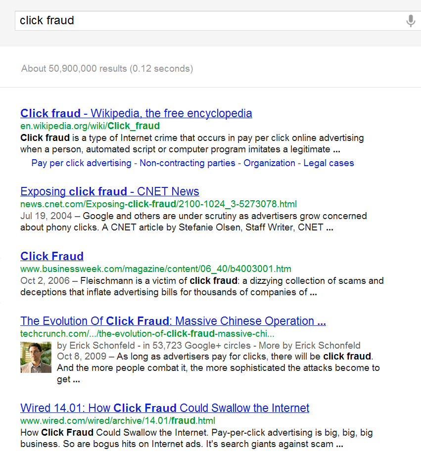 Click Fraud Google Search