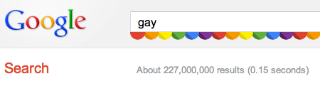 Google Gay Ribbon 2012