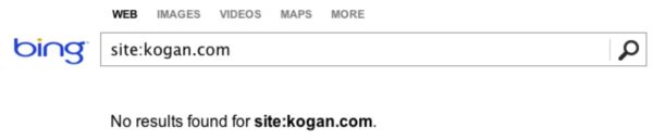 Site Kogan.com Bing 600x129