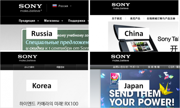 Sony Uses Latin Charactersd For Its Brand Globally - Including In Japan