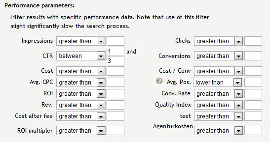 Search Parameters