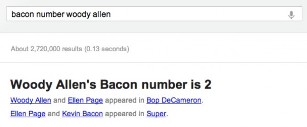 Bacon Number Woody Allen Google Search