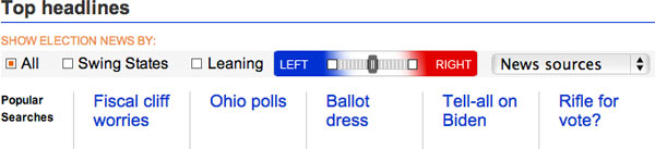 Bing Elections Slider