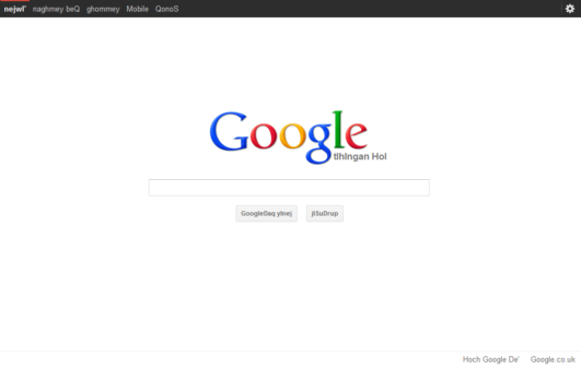 google-klingon-homepage