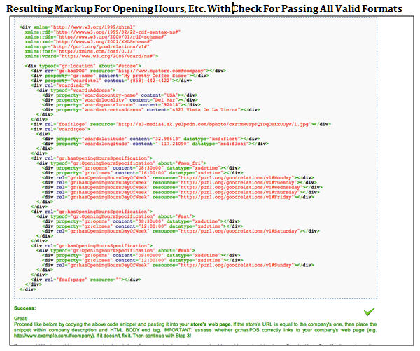 Resulting Markup Check Valid Formats 7