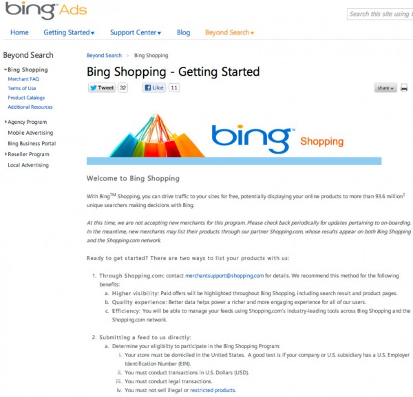 Bing Shopping