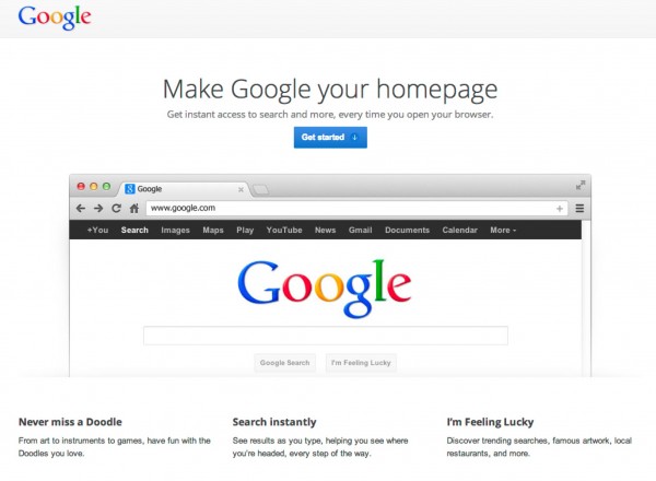 Make Google Your Homepage – Google