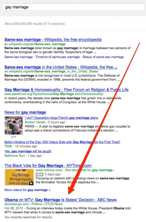 Gay Marriage Google Search Private Browsing