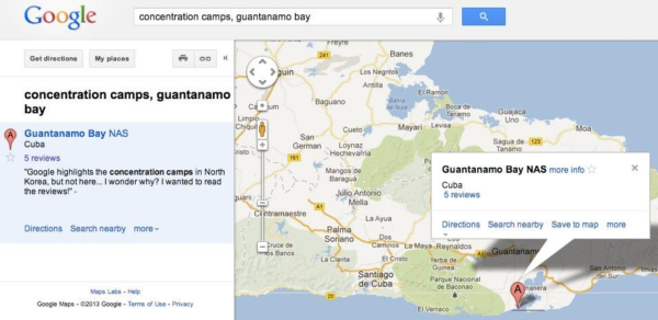 Gitmo "concentration camp" map