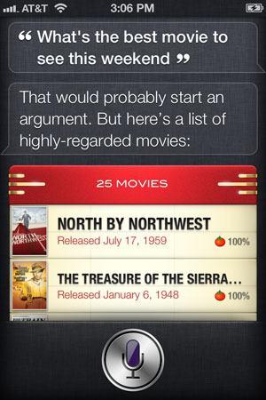 Siri Weekend Movies Example